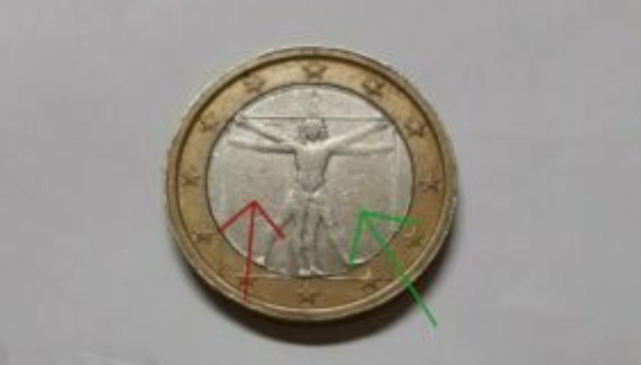 1 euro errore conio